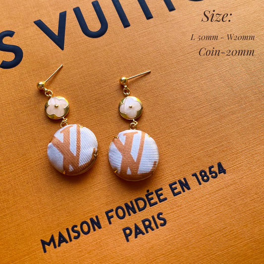 LV- earring- orange