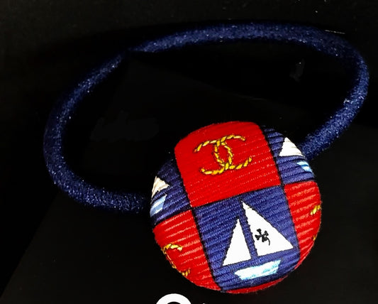 CC- Windsor Blue Sailing Boat & Ruby CC logo- CC029- hairband/ Hairpin/ earring