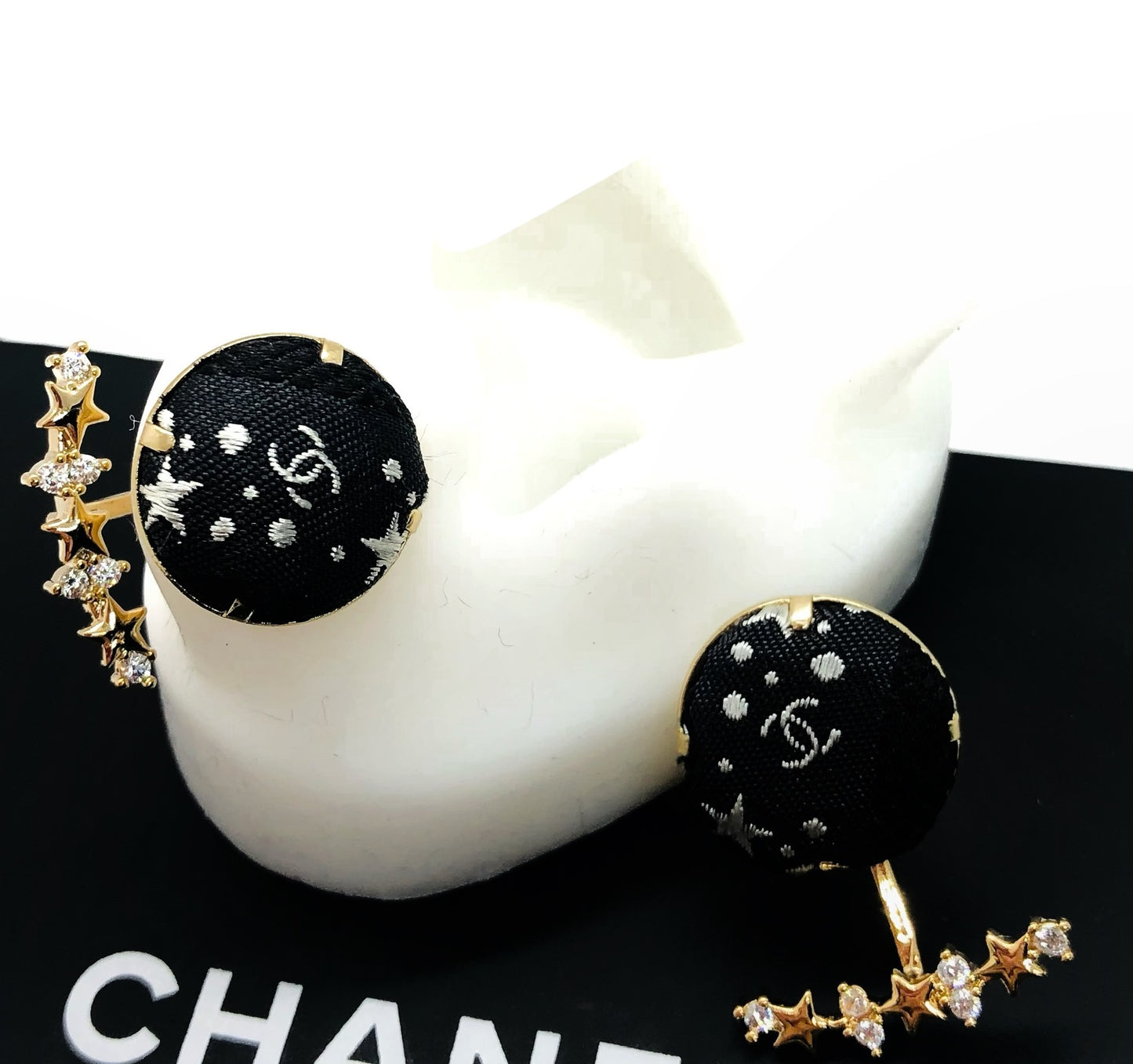 CC-Dark night & Star with CC logo- CC027- earring