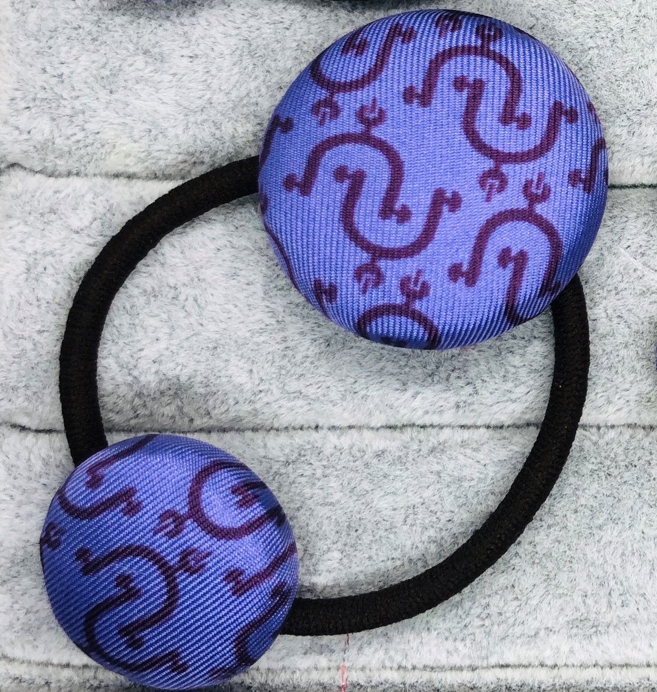 H-H0037- Velvet & Brown 'H' pattern- Hairband/ earring/ Scrunchie