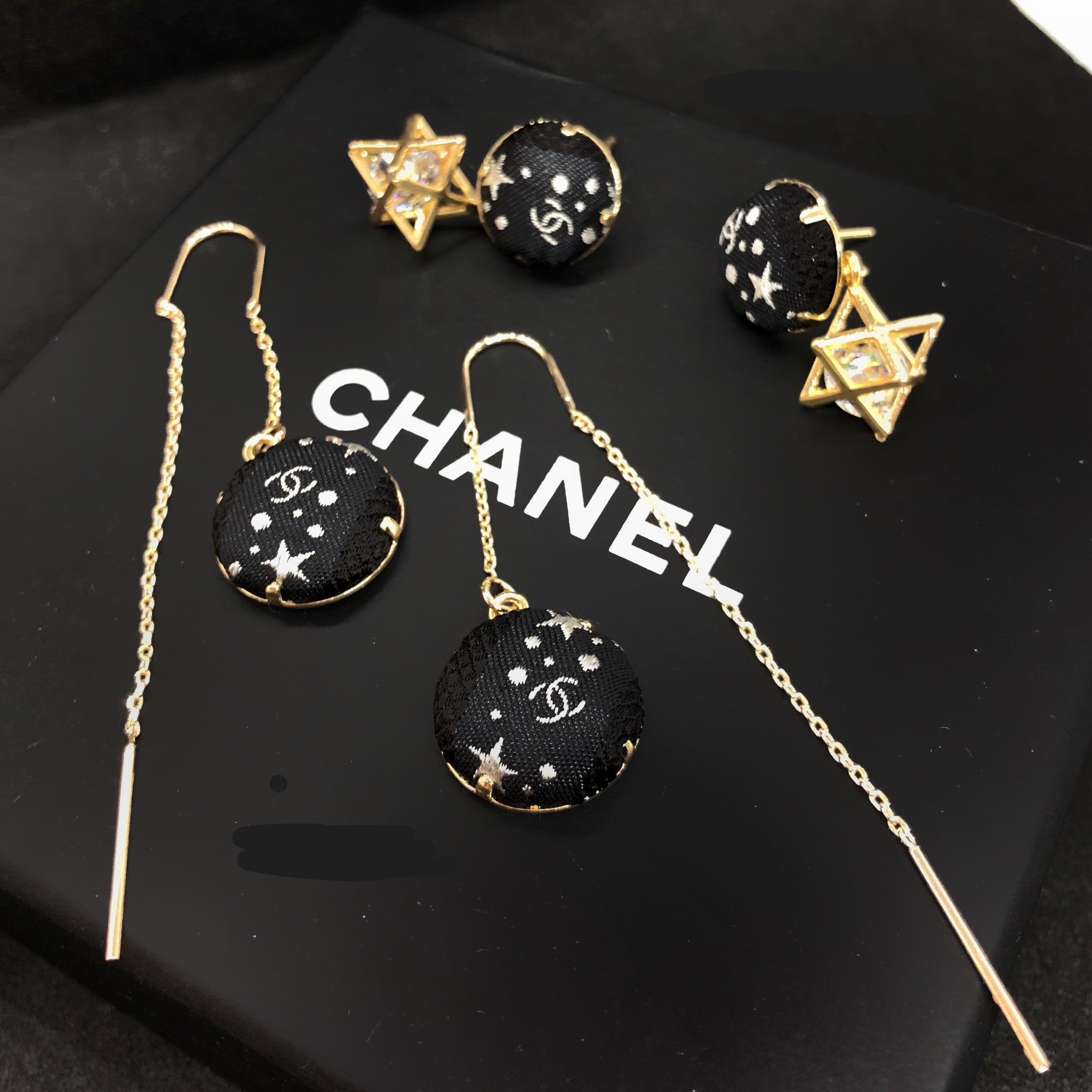 CC-Dark night & Star with CC logo- CC027- earring – handmade by chieri ...