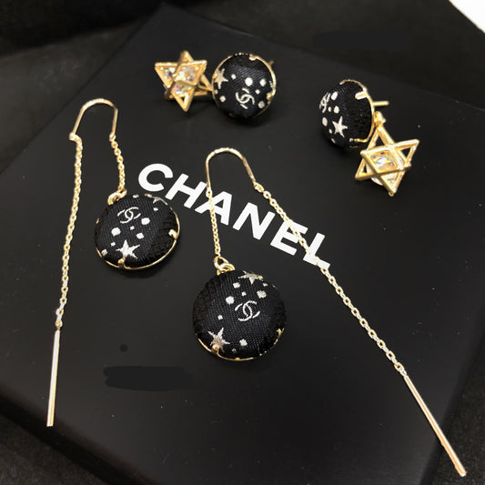 CC-Dark night & Star with CC logo- CC027- earring