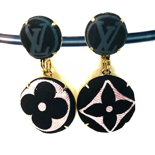 LV- earring- black