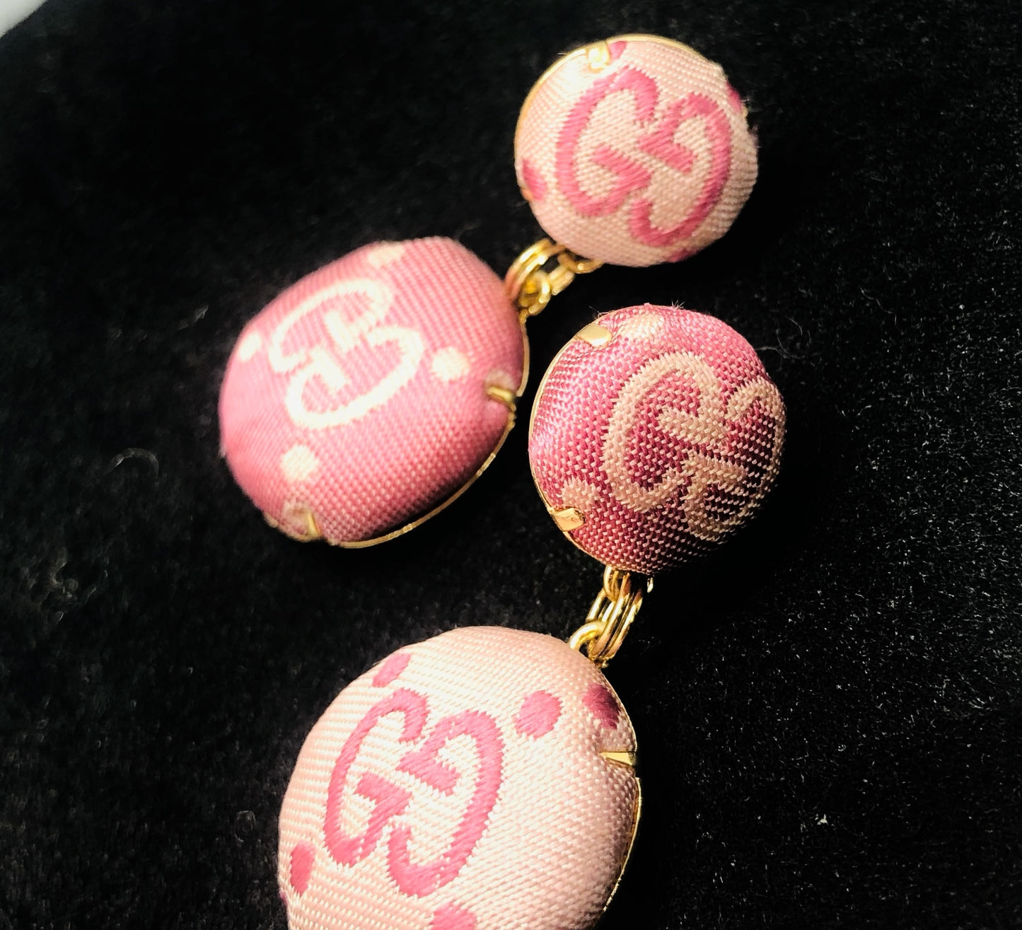 GG- Pink monogram- GG003- Drop earring