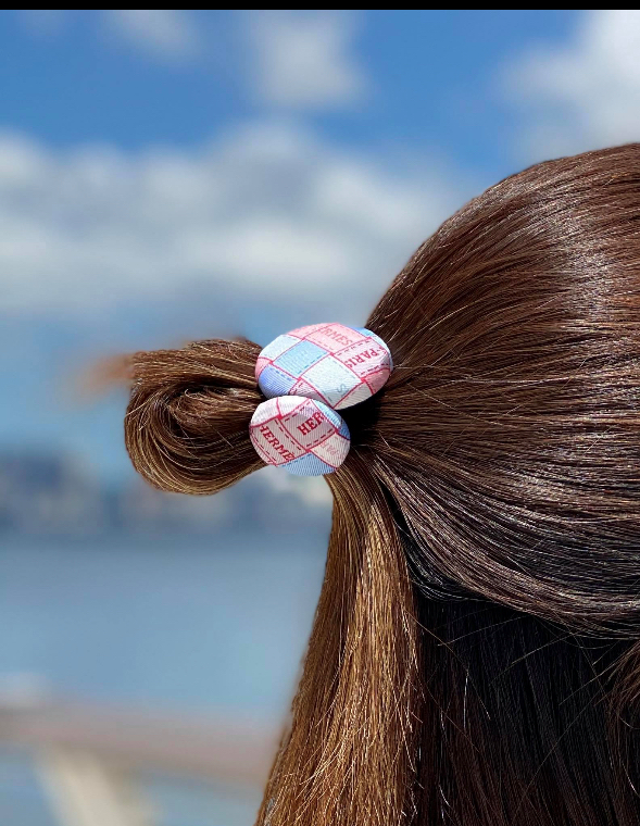 H-H icons Ribbons- HA-Baby Pink & Baby Blue- Hairband