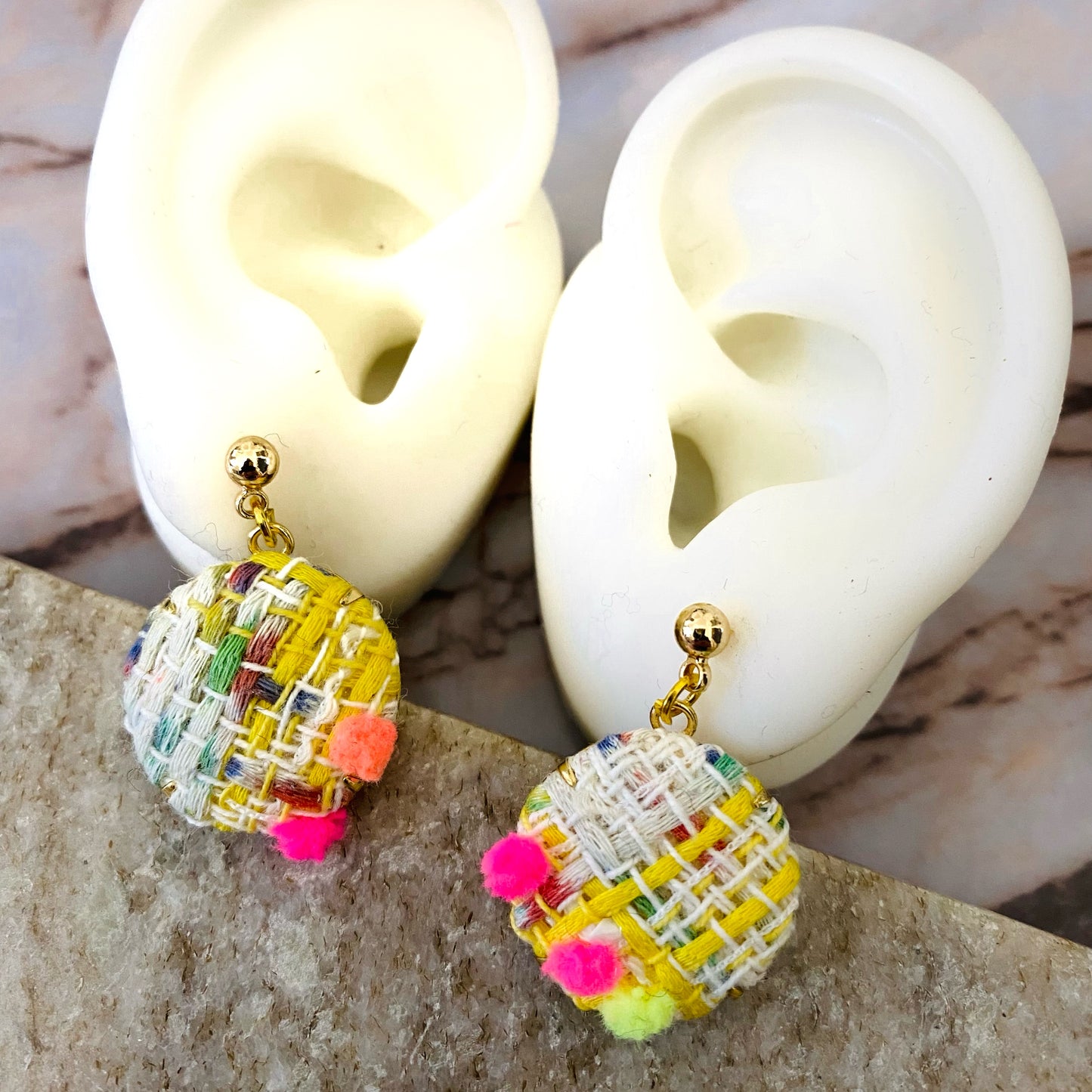 Linton Tweeds earring- yellow