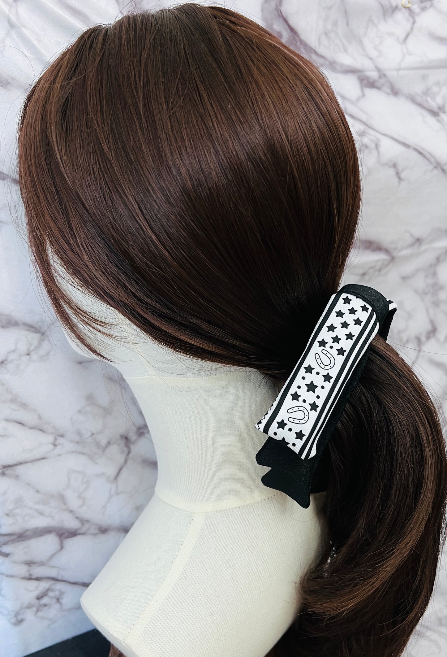 H-H Black & White Star -Hair Clip