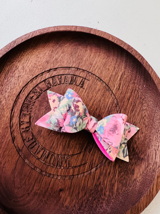 Liberty of London / Linton tweeds- double bows alligator hair clip