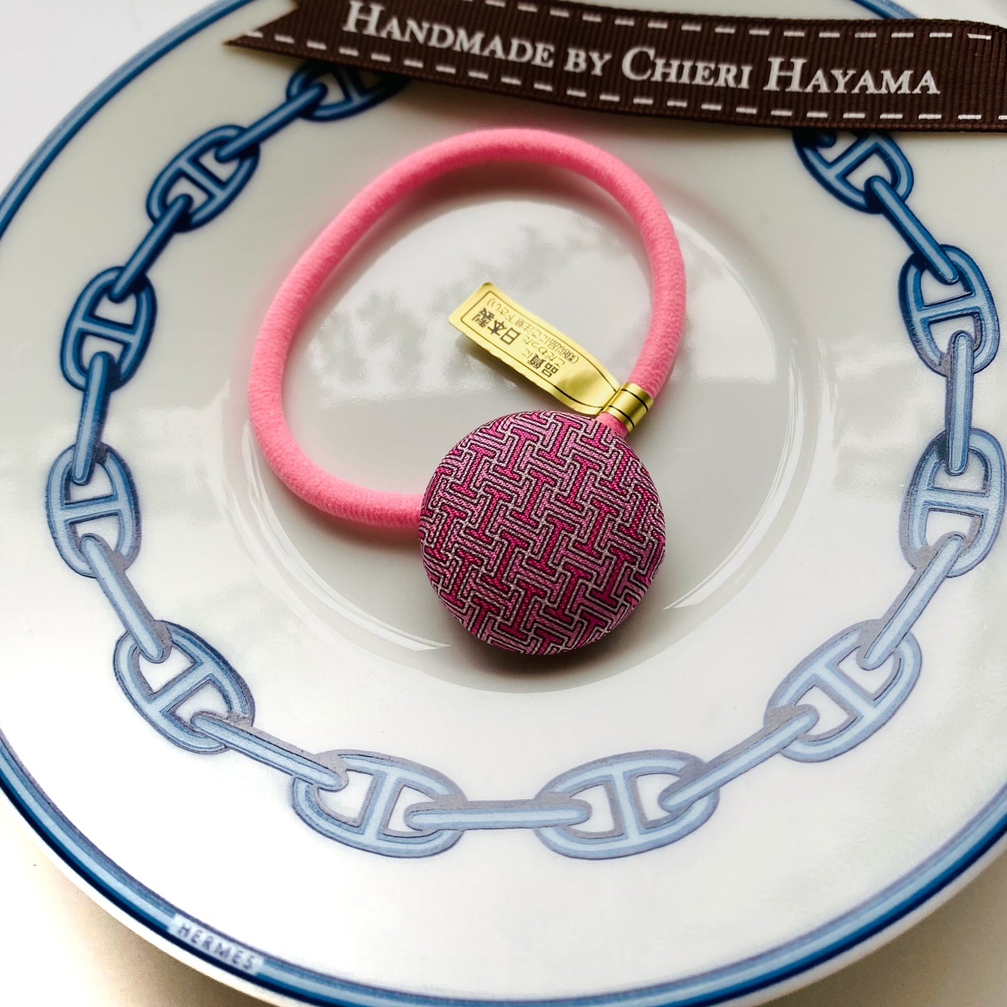 H-H0026- 2 shape of Pink H pattern  - hairband