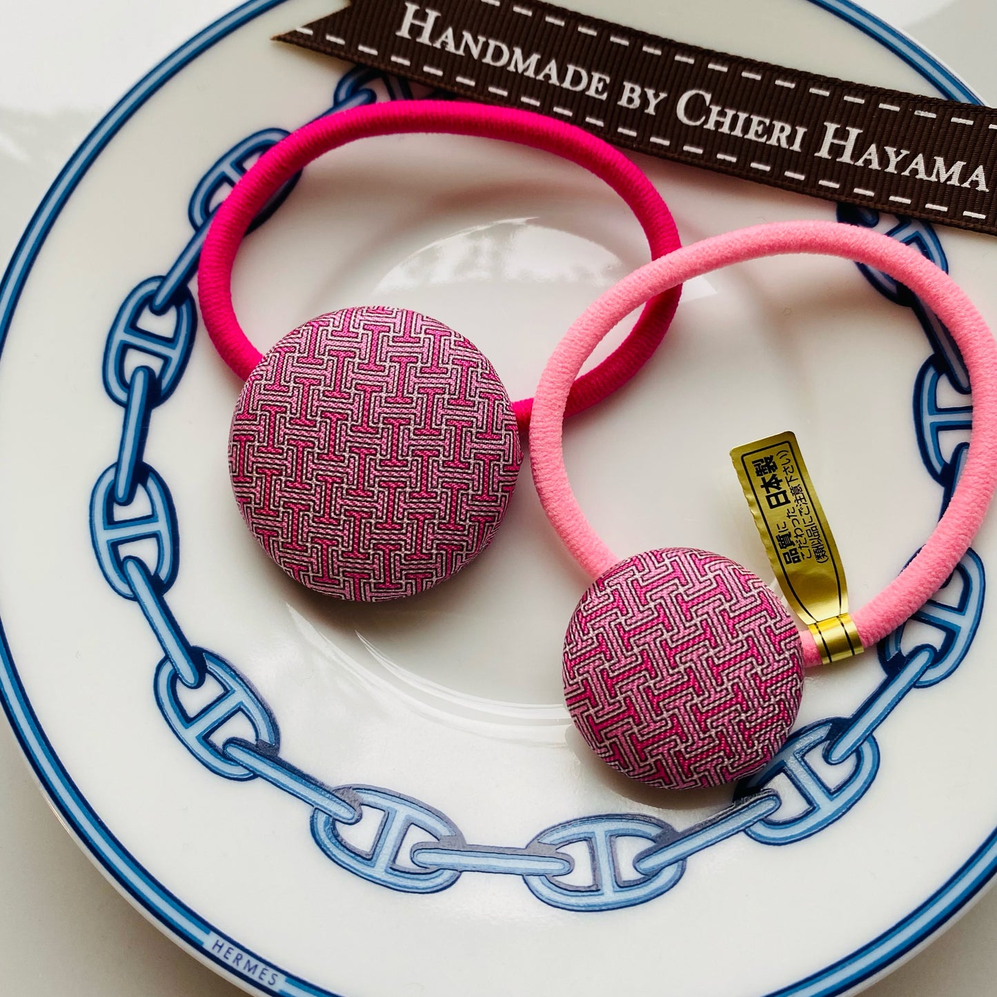 H-H0026- 2 shape of Pink H pattern  - hairband