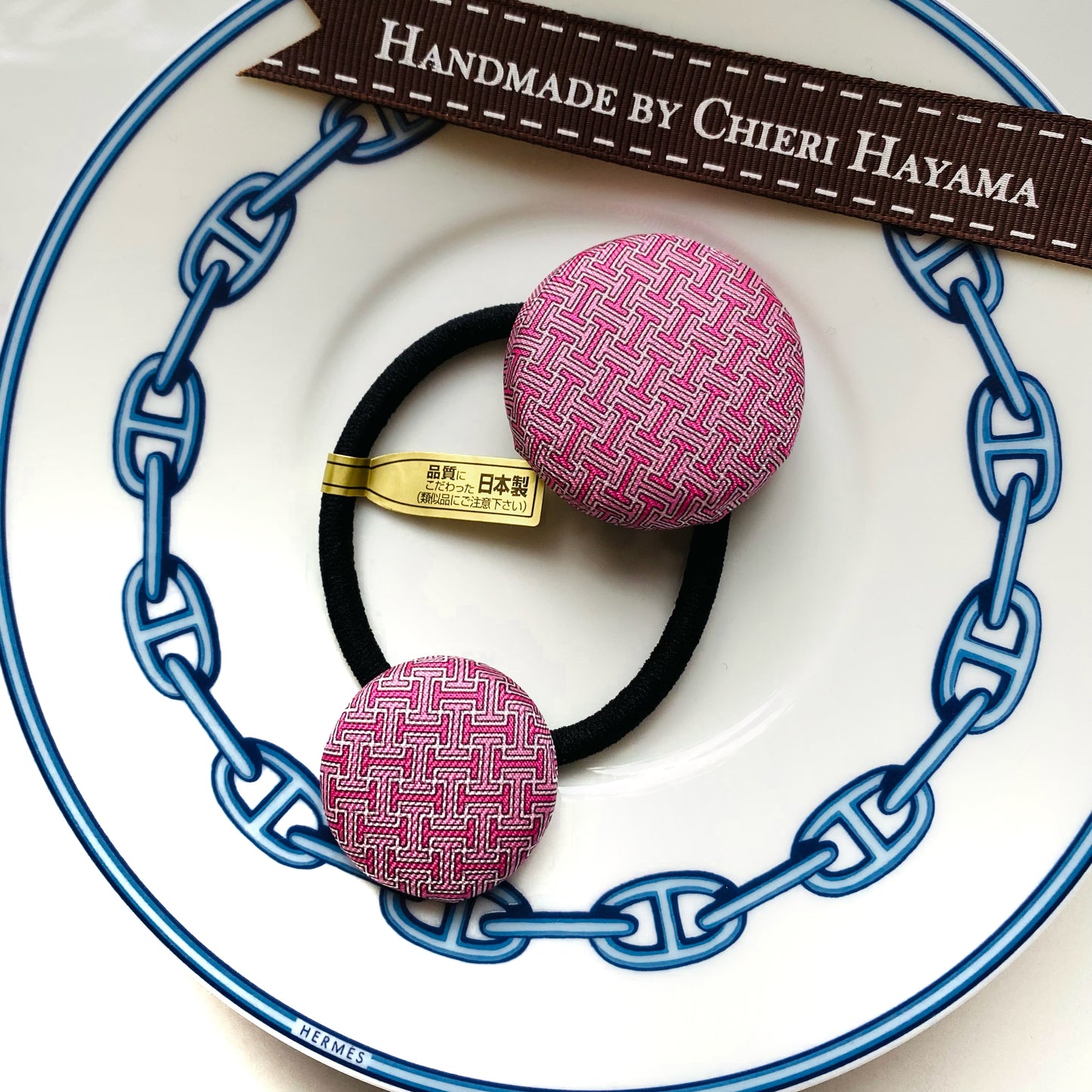 H-H0026- 2 shape of Pink H pattern  - hairband