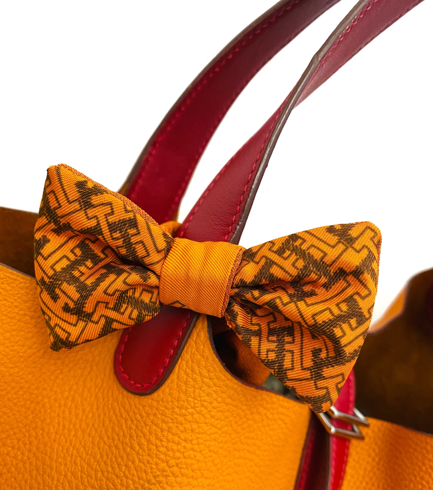 H-H0004- Orange Big H- Handbag Ribbon