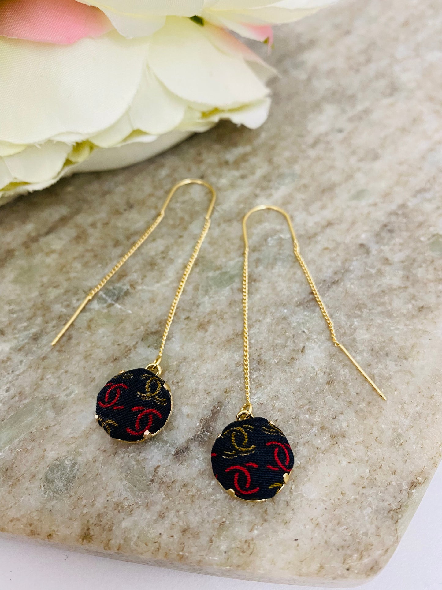CC-Black with Bison & Cardinal CC logo- CC047- earring collection