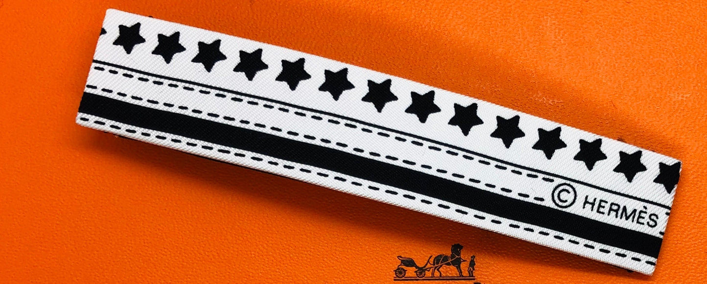 H-H Black & White Star -Hair Clip