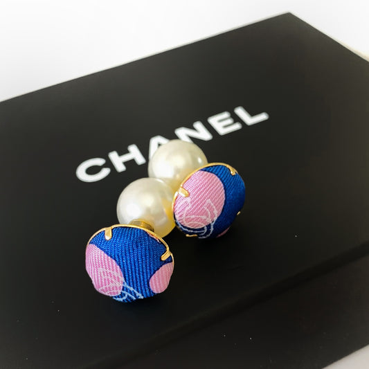 CC- Bubble Gum Pink & Astral CC logo- CC011-earring