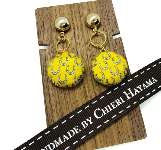 H-H0022- Yellow Le Pied a l'Etrier - Drop earring