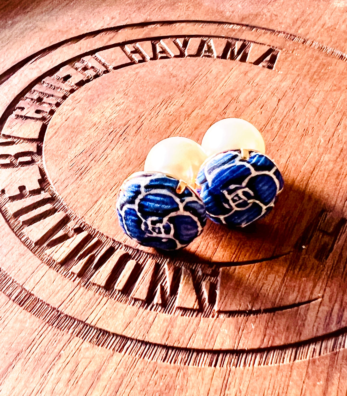 CC- Blue Camellias- CC061- Drop earring