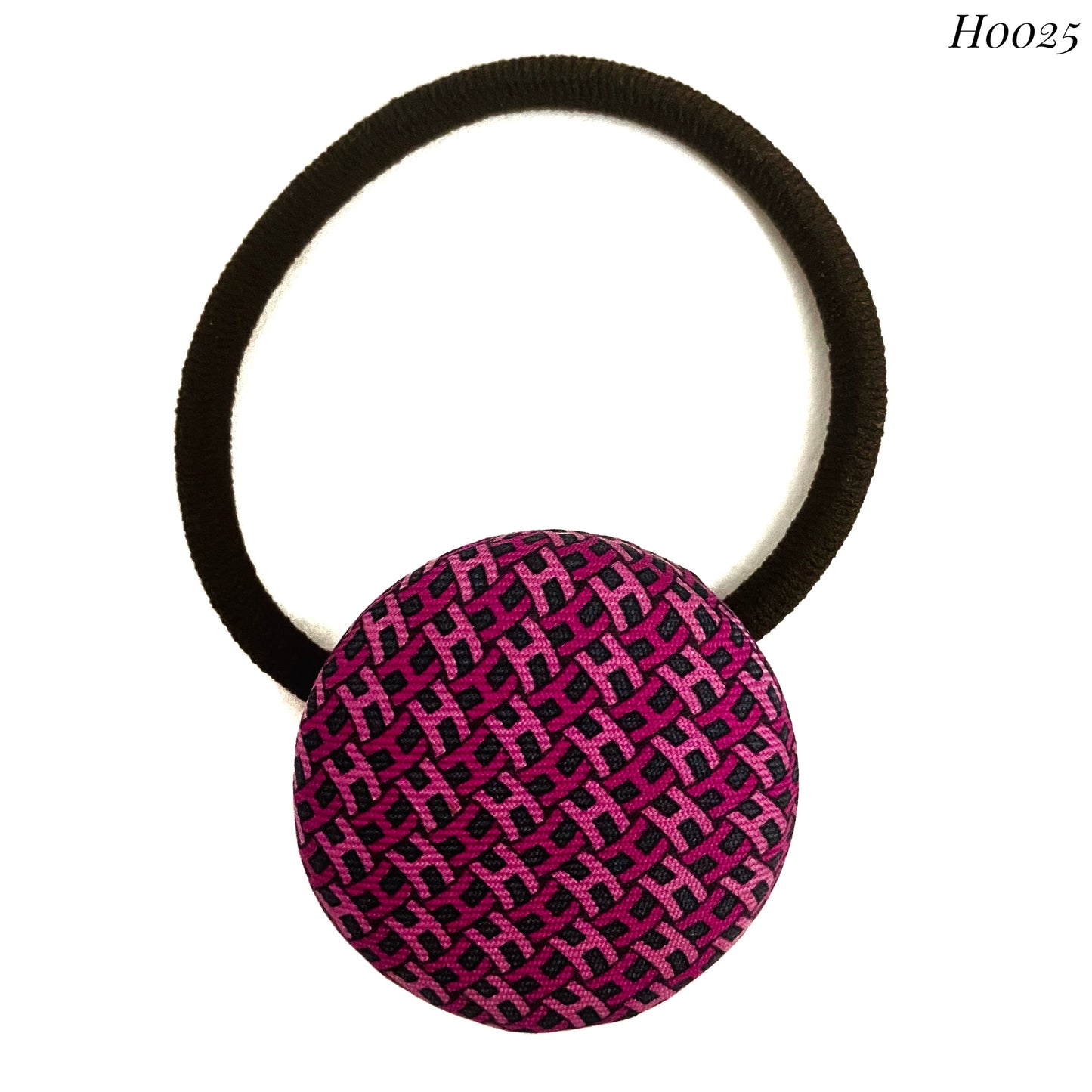 H-H0025- Shocking Pink & Candy Pink H pattern - hairband/ hairpin