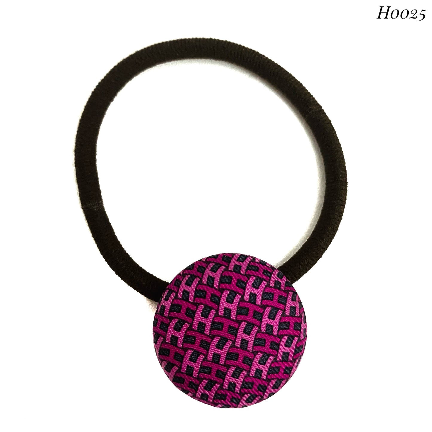 H-H0025- Shocking Pink & Candy Pink H pattern - hairband/ hairpin