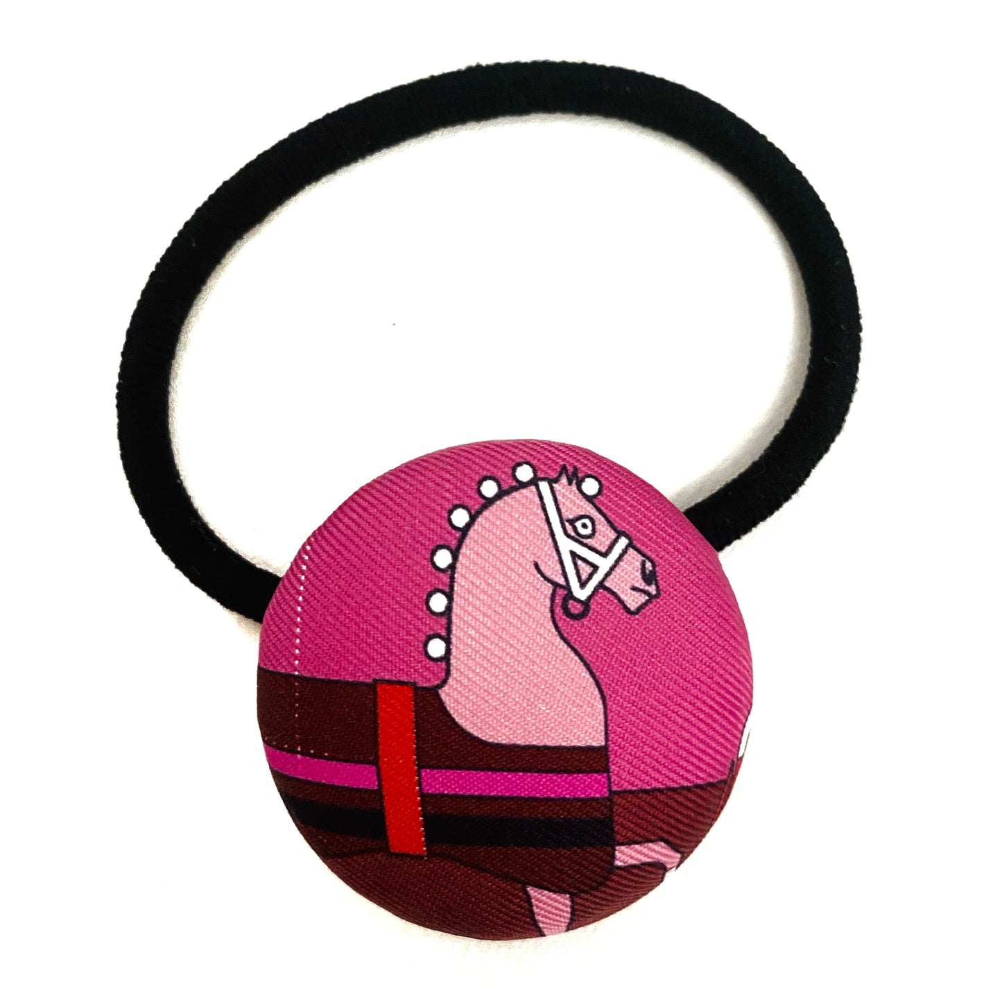 H-H Pomegranate Pink with Big Horse _ Hairband