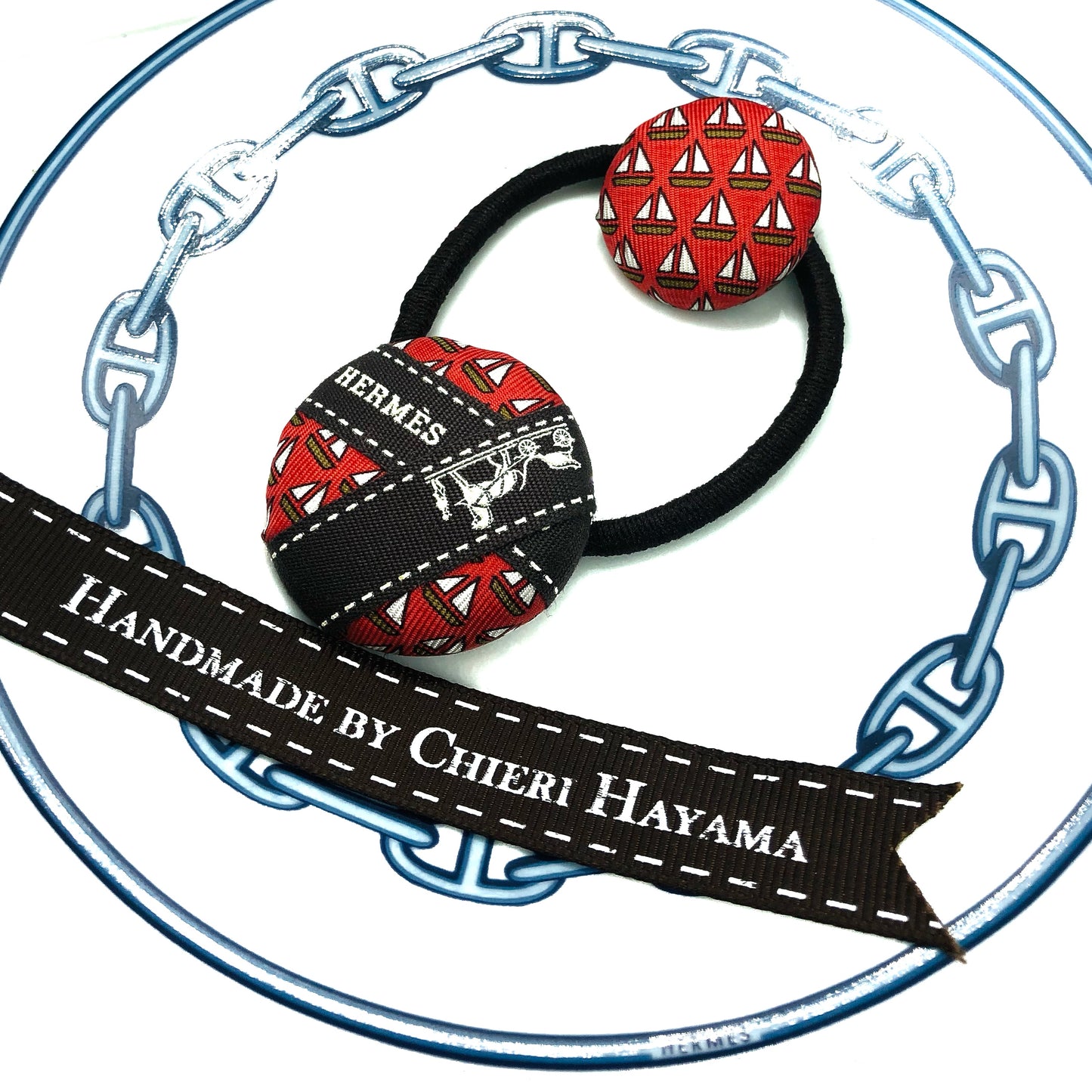 H-H0053-Red wealth ship - Hairband