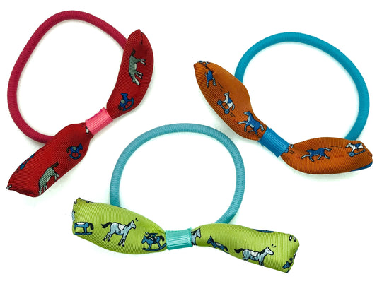 H-H0055 H0056 petit H in Red Orange & Lime- mini Ribbon Hairband