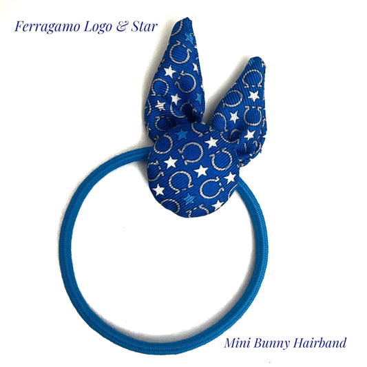 SF- Midnight blue & Star SF0001/ mini bunny hairband