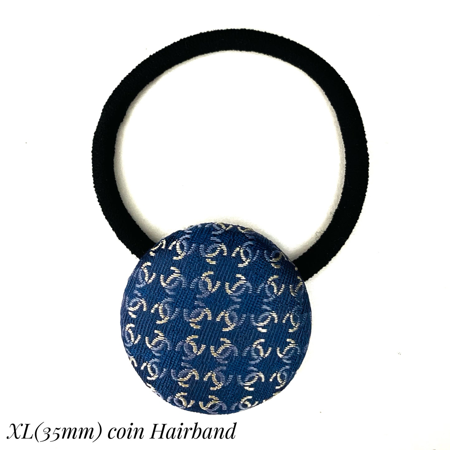 CC- blue jeans colour with light gold CC logo CC028- Hairband