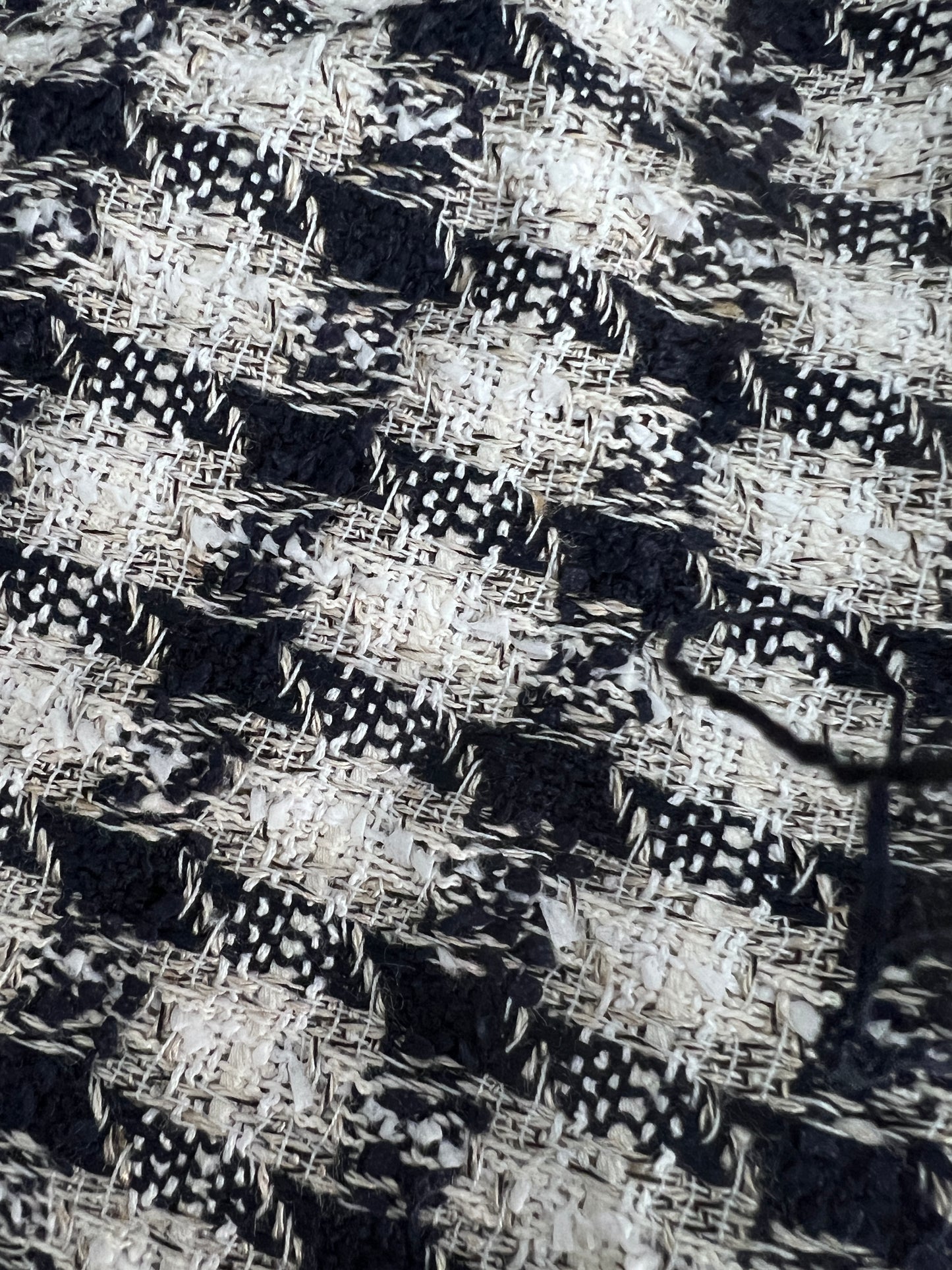 Tailormade fabric: Linton tweeds- Black/ white/ grey