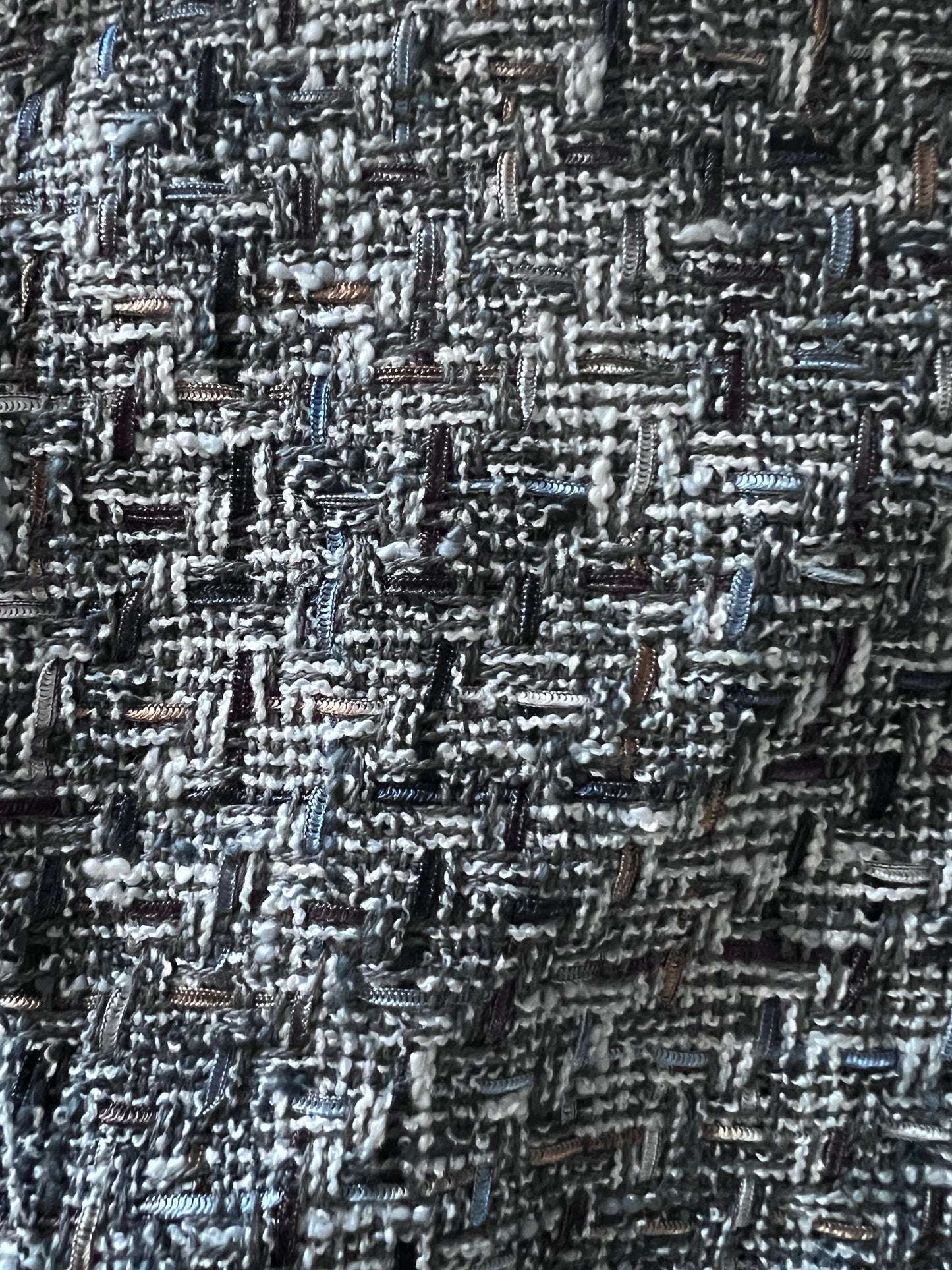 Tailormade fabric: Linton tweeds- Black/ white/ grey