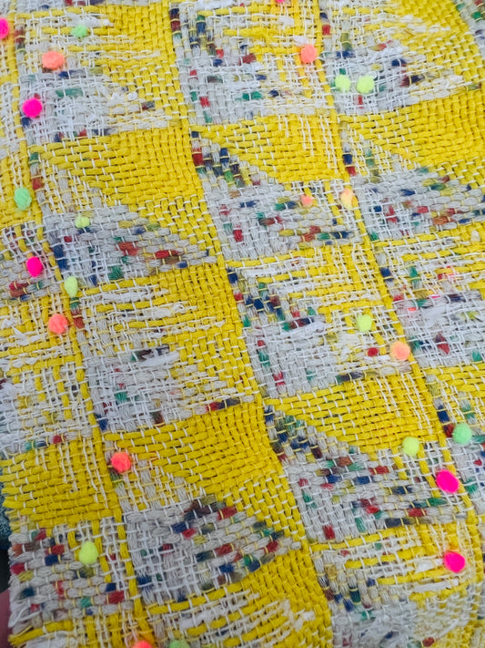 Tailormade fabric- Linton Tweeds- yellow/ orange/ red